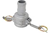 Алюминиевый камлок TITAN LOCK типа С серия EcoLine, розетка с хвостовиком 1 1/4" TL125CAL-EL