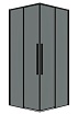 Душевой уголок Grossman Galaxy 300.K33.01.1010.21.10 100x100 тонированный, черный матовый