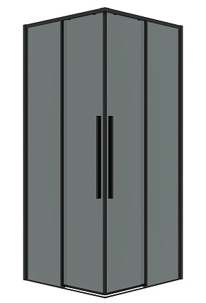 Душевой уголок Grossman Galaxy 300.K33.01.1010.21.10 100x100 тонированный, черный матовый