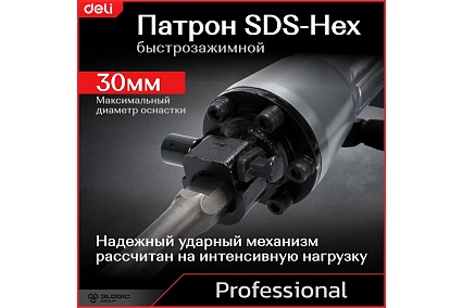 Профессиональный отбойный молоток Deli DE-DG15-2E 134563