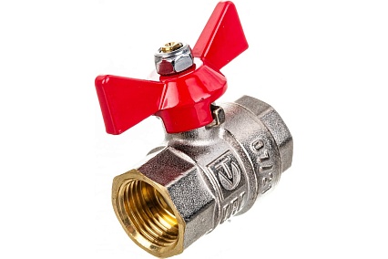 Шаровой кран Valtec Base рукоятка бабочка 1/2" внутренняя-внутренняя VT.217.N.04