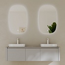 Мебель для ванной Black&White Universe U915.1600-2 Double 160 см, светло-серый, две раковины