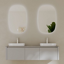 Мебель для ванной Black&White Universe U915.1600-2 Double 160 см, светло-серый, две раковины