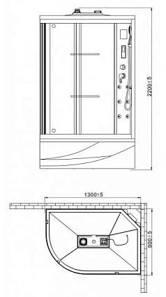 Душевая кабина Orans Basic+ SR-86155 130x90 R