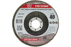 Круг лепестковый торцевой эконом стб-243 125 мм, #40 Strong стб-243125040