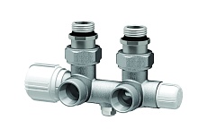 Набор узел с термостатом и запорными клапанами FAR угловой, М24x19 - 1/2" НР FT 1488 C1212