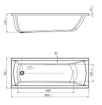 Акриловая ванна Marka One Modern 180x70