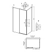 Душевой уголок Grossman Galaxy 120.K33.01.1410.42.10 140x100 тонированный, графит сатин