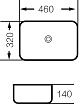 Раковина Grossman GR-4041BW 46 см белый/черный