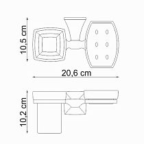 Держатель для стакана WasserKRAFT Wern K-2526 с мыльницей