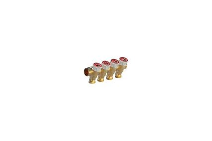 Сантехнический коллектор Giacomini 3/4x1/2E/2 с вентилями R585CY062
