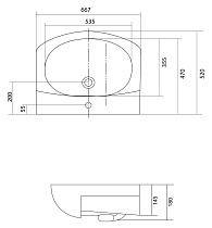 Раковина Акватон Аквамель 67