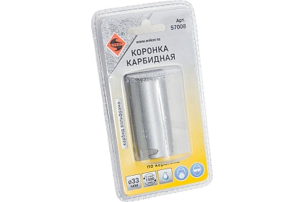 Коронка карбидная по керамике (33 мм) Энкор 57008