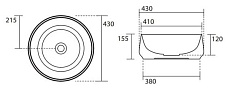 Раковина Kerasan F10 460401 43 см белый