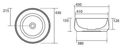 Раковина Kerasan F10 460401 43 см белый