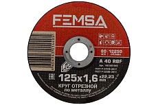 Диск отрезной по металлу ST 125x1.6x22 мм FEMSA 1401001003