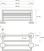 Полка для полотенец Bemeta Neo 104205075 65.5 см сталь