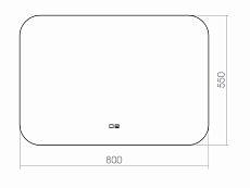 Зеркало Silver Mirrors Pallada 80x55 см с подсветкой, подогревом