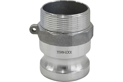 Алюминиевый камлок TITAN LOCK типа F серия EcoLine, ниппель наруж. резьба BSP 2" TL200FAL-EL