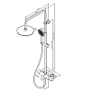 Душевая стойка Am.Pm X-Joy F0785A400 с термостатом, хром