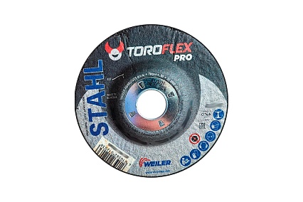Круг шлифовальный по стали F27 125x6.5x22.23 мм, A24S-BF PRO TOROFLEX 4010362012036