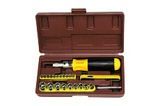 Отвертка реверсивная с набором бит и головок Biber 85555 тов-079425