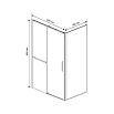 Душевой уголок Vincea Слим Софт (Slim Soft) VSR-1SS9012CLBC 120x90 брашированная медь, стекло прозрачное