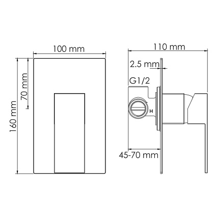 Смеситель WasserKRAFT Abens A02041 с гигиеническим душем, черный матовый