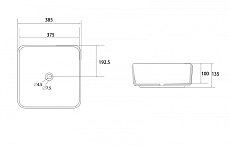 Раковина Abber Rechteck AC2211MBG 38.5 см матовый темно-зеленый