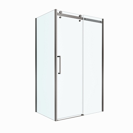 Душевой уголок BelBagno MARINO-2-AH-1-150/80-C-GM 150x80 прозрачный, оружейная сталь