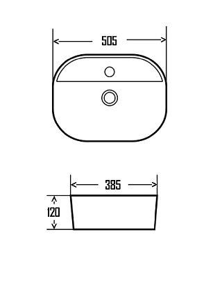 Раковина AQUAme AQM5002 50 см