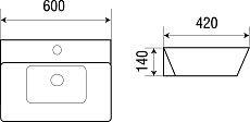 Раковина WeltWasser ELBACH 2253 60 см, 10000003835 белый глянец