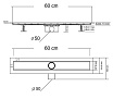 Душевой лоток Vincea Say Optima Piticare SAY.601.60.P.PITI 60 см, хром