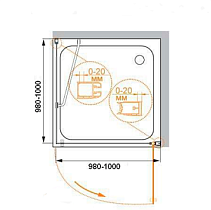 Душевой уголок Cezares Elena ELENA-W-A-12-100-C-Cr 100x100 прозрачный