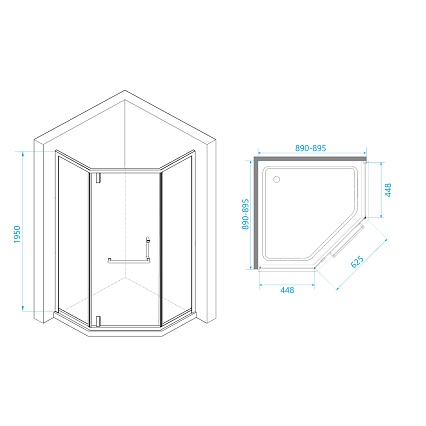 Душевой уголок RGW Hotel HO-084B 90x90 черный, прозрачное