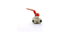 Шаровой кран ITAP ВВ 1 3-ходовой тип T ручка 128