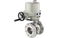 Шаровой кран DN.ru кшфп.316.200 ду100 ру16 электропривод гз-оф-300/28м 380в D160-04812