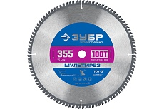Пильный диск по алюминию Зубр Мультирез 355x25.4 мм, 100Т 36907-355-25.4-100_z01