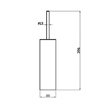 Ерш напольный AQUAme Trento AQM7215MB черный матовый