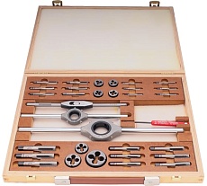 Набор метчиков и плашек Bucovice Tools M3-M12 115CrV3 34 предмета 310128