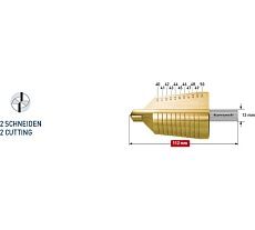 Сверло ступенчатое 40-50 мм Karnasch 21.3020