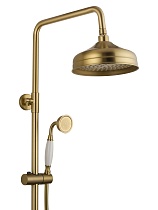 Душевая стойка Wonzon&Woghand Retro WW-B3041-BG термостат, брашированное золото