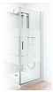 Душевая дверь Roltechnik Tower Line TCO 80 см прозрачное стекло с мат.полосой/профиль хром матовый