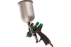 Пневматический краскопульт Intertool LVLP GREEN, форсунка 1.3 мм, бачок 600 мл PT-0131