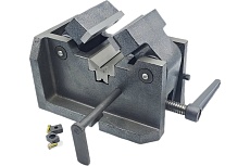 Станочные тиски TORNERI для зажима цилиндр. деталей L губок 100 мм, серия Q62V100 045775