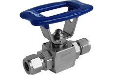 Шаровой кран Hy-Lok 105 серии из нержавеющей стали SS 316, проходной, 12мм - 12мм H1B-H-12M-PK-MLO