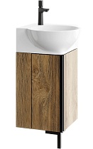 Тумба с раковиной Aqwella Porto 45 см угловая, дуб балтийский