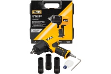 Набор из пневмогайковерта ударного JCB &quot;Twin Hammer&quot; с реверсом и регулировкой усилия 1/2&quot; JCB-RP9510 KIT(58328)