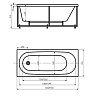 Акриловая ванна Aquatek Оберон 160х70 см