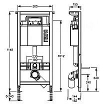 Инсталляция для унитаза MEPA VariVIT A31 512318, с кнопкой